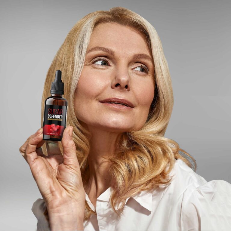 a woman with the product